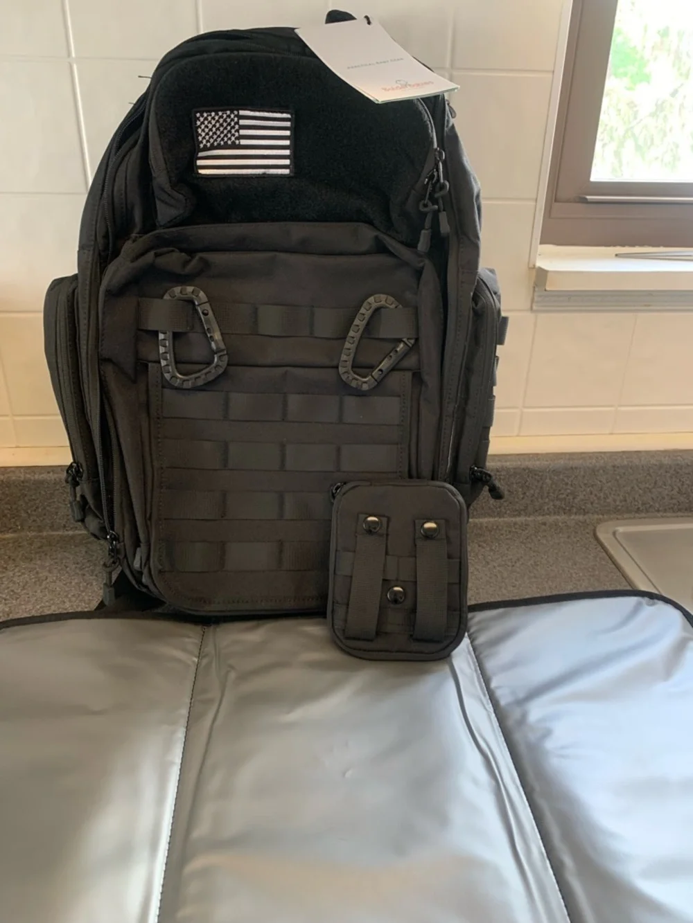 New With Tags Bolder Baby tactical Military Style Backpack Diaper Bag Dads Moms